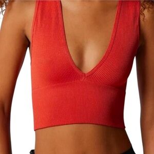 Urban Outfitters Out From Under Crop Top Women’s M  Neon Orange Seamless Ribbed